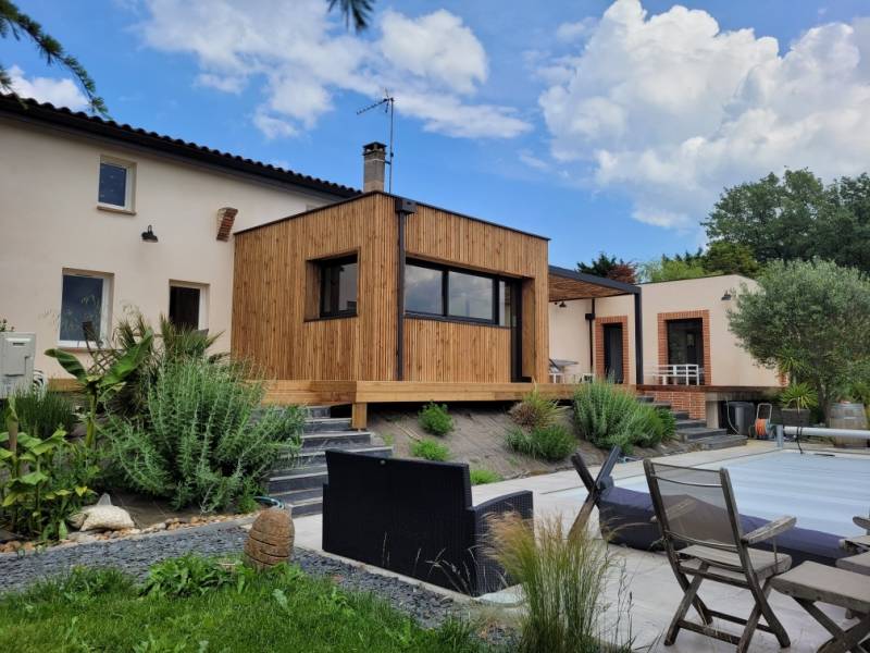 Extension de maison ossature bois proche de Toulouse 31130